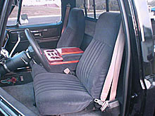 saddleman ultimate fit seat covers installed in a pickup truck