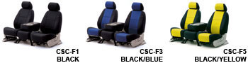 coverking
                      neoprene seat covers black, blue, yellow