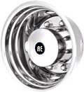 stainless steel wheel simulator wheel covers and
            hubcaps for 22.5 truck, bus and RV wheels.