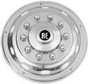 stainless steel wheel simulator wheel covers and hubcaps for 22.5 truck, bus and RV wheels.